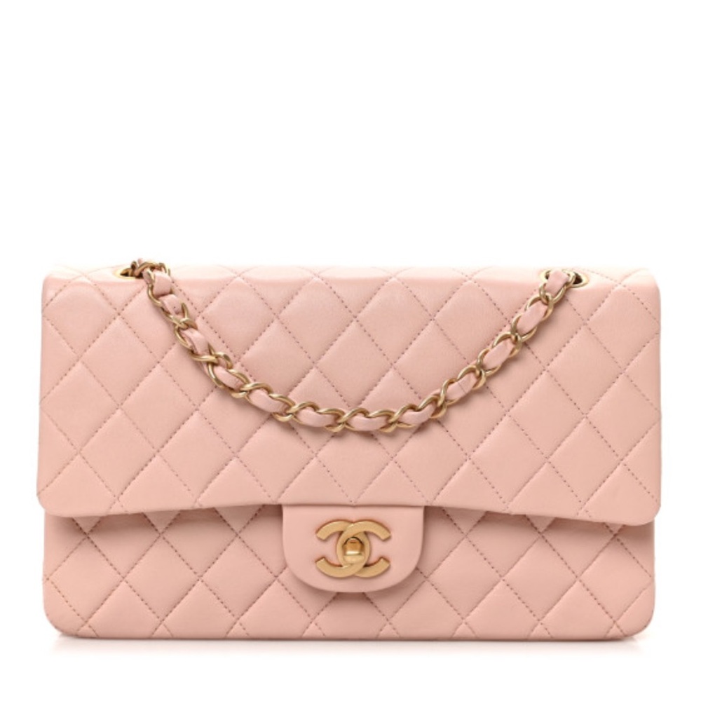 🔴 SOLD 🔴Chanel Pink Quilted Shoulder Bag with Gold Chain